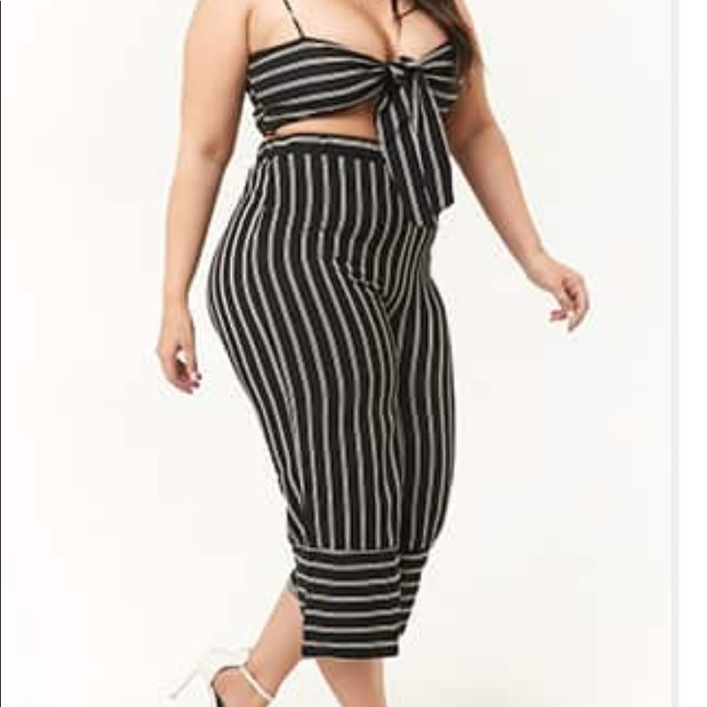 Plus size Striped culottes (PANTS ONLY)
